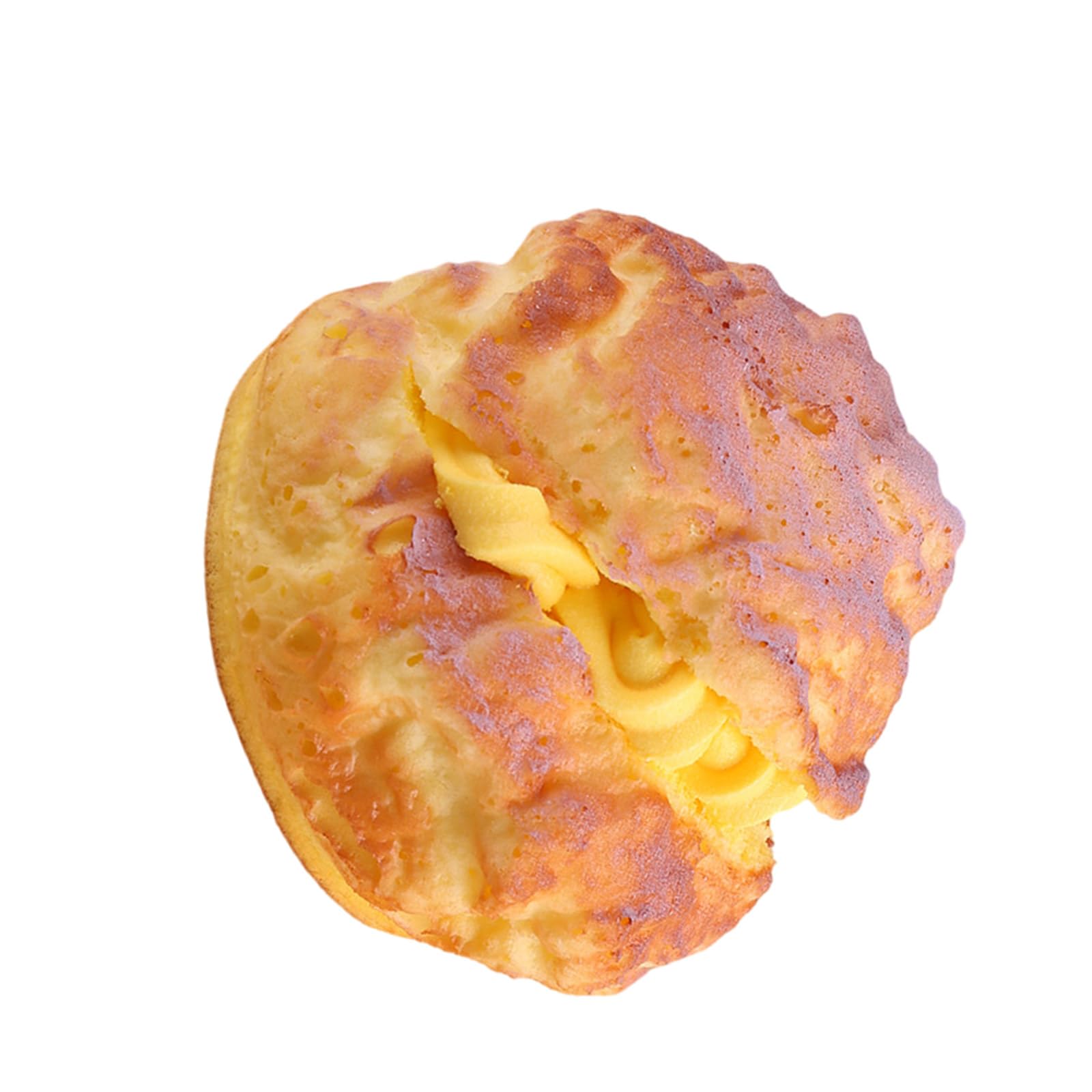 NEWFT Realistic Artificial Puff Bread Model Dessert Model for Shop Display Realistic Matcha Chocolate Creamy Fruit Puff Model