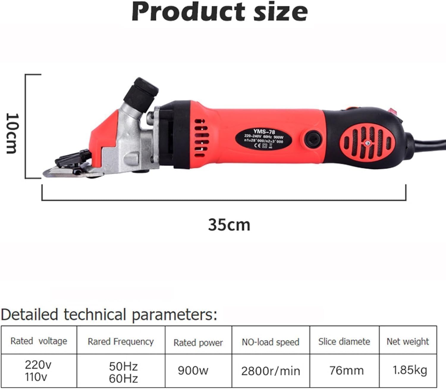 Profesjonalne elektryczne nożyce do owiec o mocy 900 W, maszynka do strzyżenia ze stali stopowej przewodowej z 5 akcesoriami do golenia wełny owiec i kóz