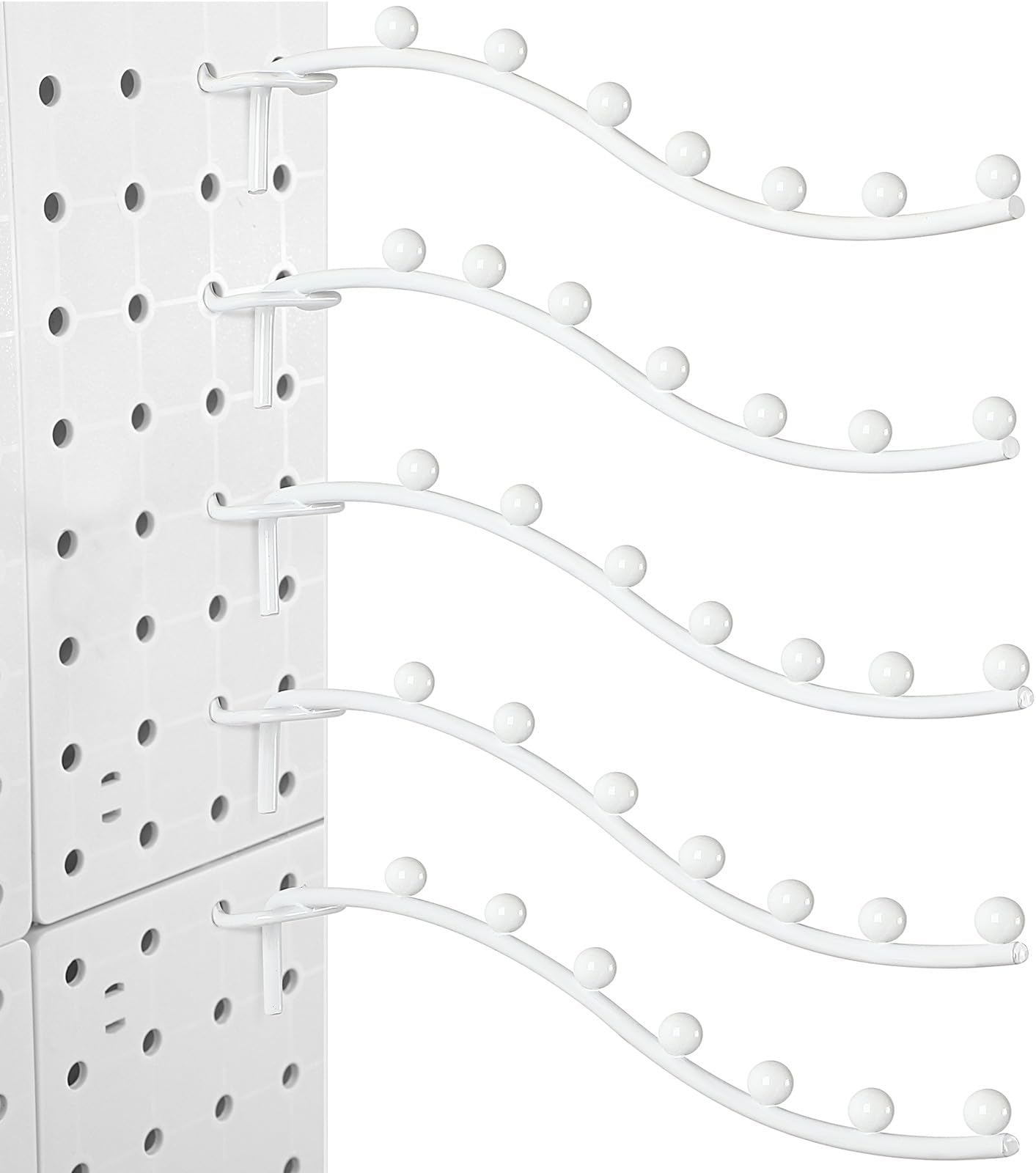 20 Pcs Peg Board Waterfall Hook Shelving Hooks Metal