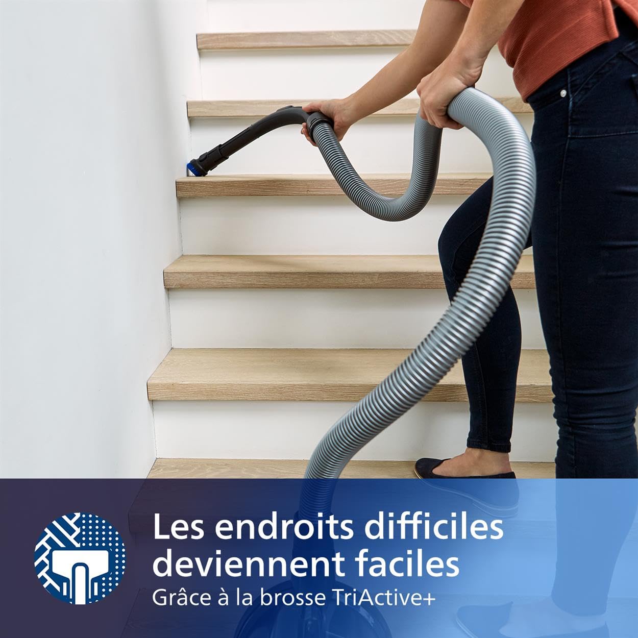 Philips PowerPro Expert Aspirateur Sans Sac - 900 W Avec Filtre Anti-allergènes H13 et Brosse TriActive (FC9729/09)