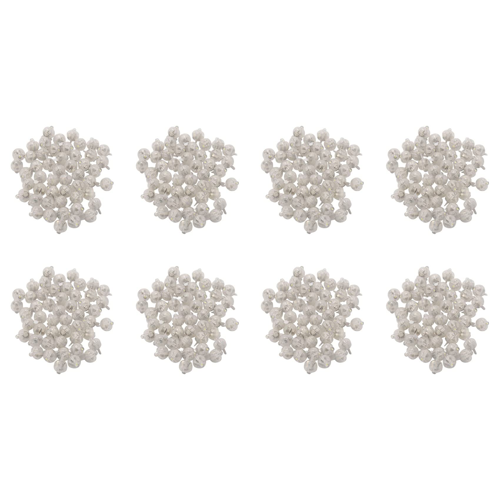 Hndhbfgrt 800Pcs/Lot 100 x Round LED Flash Ball Lamp Balloon Light Long Standby Time for Paper Lantern Balloon Light White