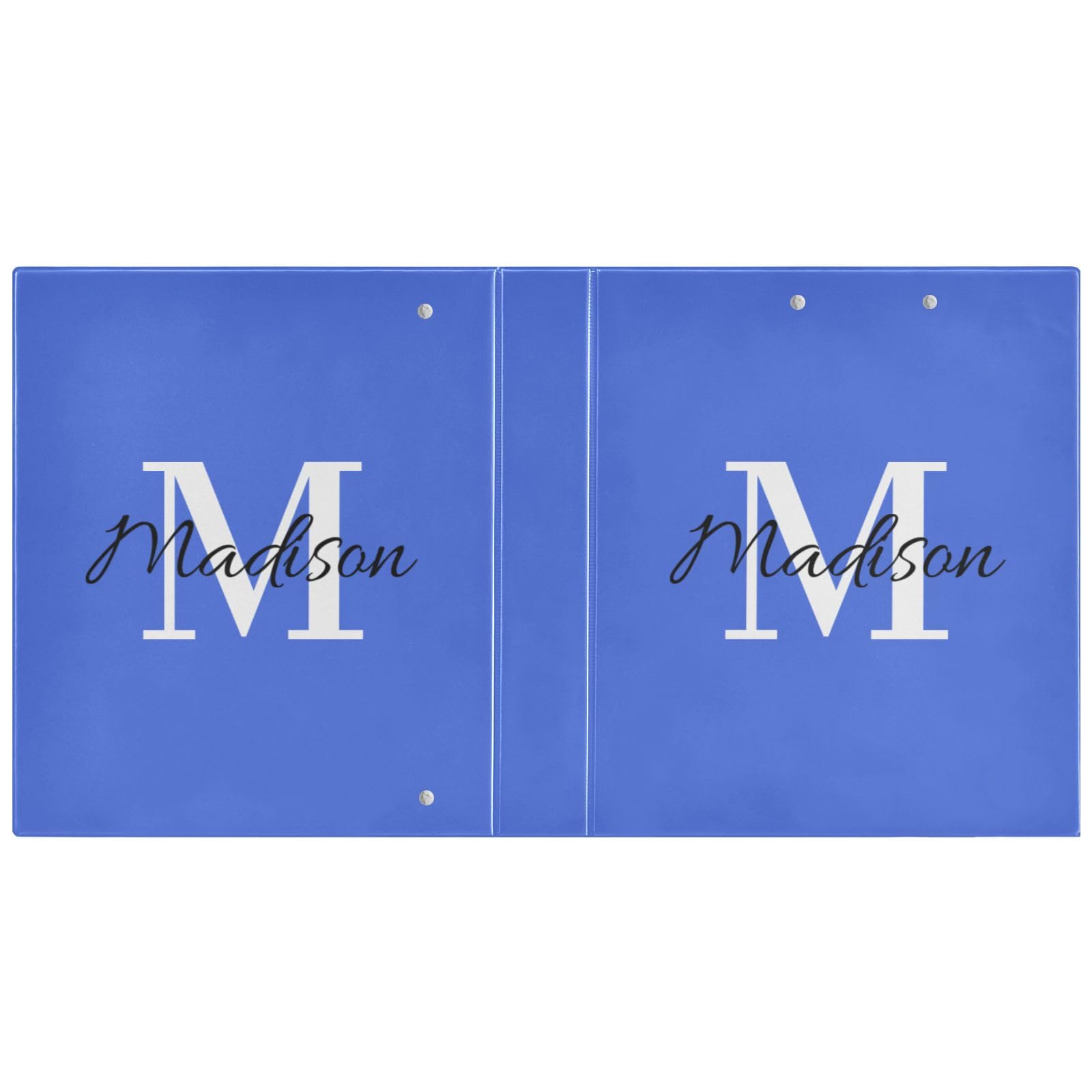 Raccoglitore a 3 anelli personalizzato da 1,5 pollici, raccoglitore carino personalizzato a tre anelli con 3 tasche interne Raccoglitori di base durevoli con nome per forniture scolastiche e ufficio