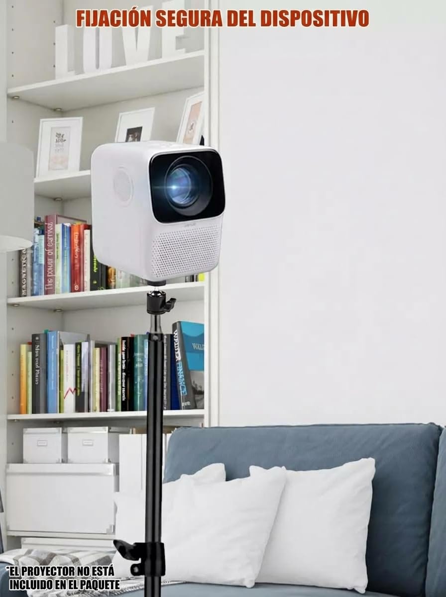 JBH-Pr900 Trípode Universal para Proyector, Altura Regulable hasta 1.9m, Carga Máxima 900g, Soporte Portátil para Mini Proyector y Cámaras con Rosca 1/4"