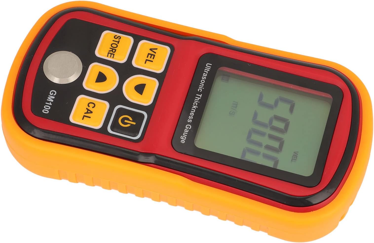 Ultrasonic Thickness Gauges, 4 Digits LCD Display with Data Storage for Steel Metals Plastic Glass PVC Pipes