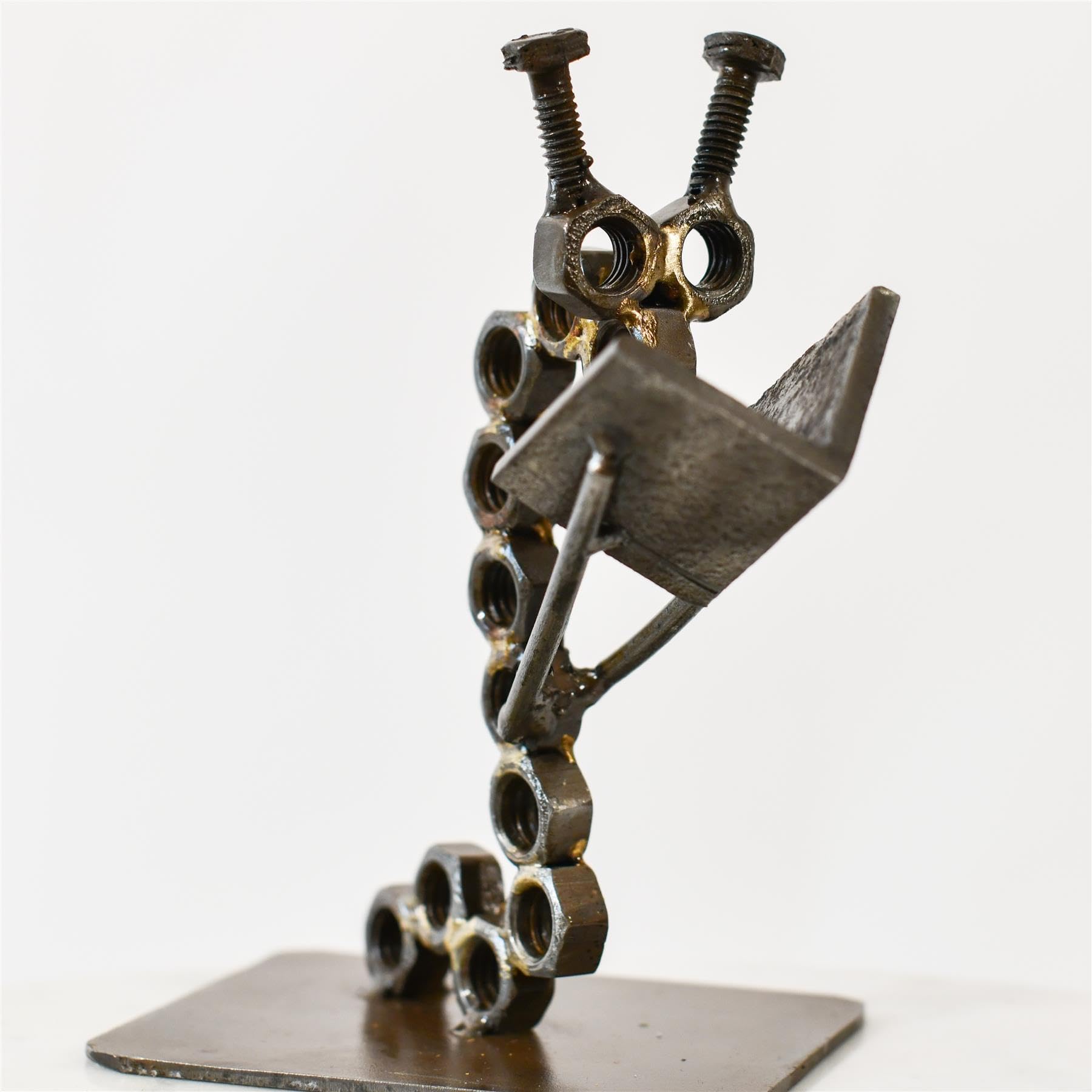 Black Country Metal Works Plain The 'Book Worm' Scrap Metal Art Sculpture