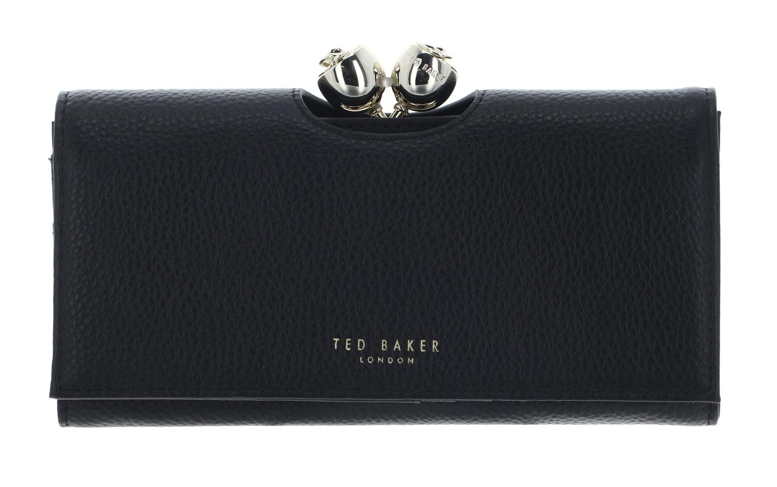 Ted Baker Roosali Rose Detail skórzana torebka z pomponem czarna