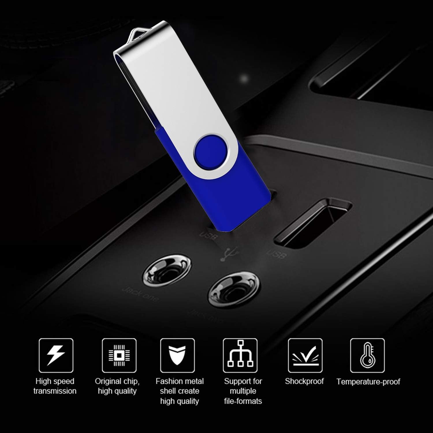 Super Brands 1GB USB Flash Drive 100 Pack USB 2.0 Thumb Drives Jump Stick Fold Storage Memory Sticks Swivel Design - Blue Weekly Top Sale 1GB USB Flash Drive 100 Pack USB 2.0 Thumb Drives Jump Stick Fold Storage Memory Sticks Swivel Design - Blue