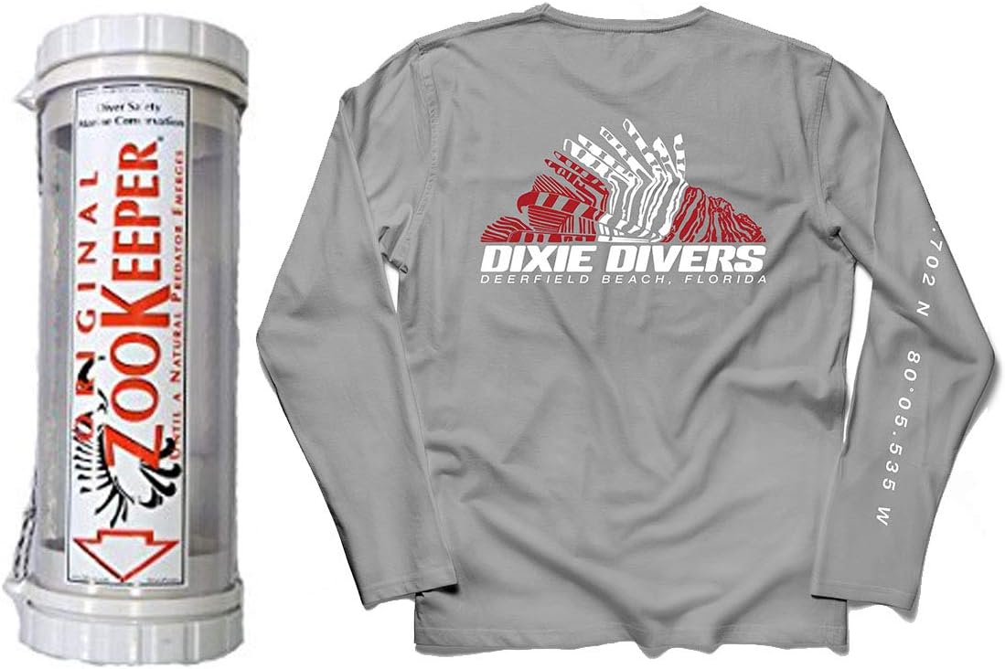 24" Zoo Keeper Clear Lionfish Containment Unit Medium LCU-16 DXDiver Wicking Shirt Sun Protection Size Small Scuba Diving Freediving Spearfishing Longsleeve