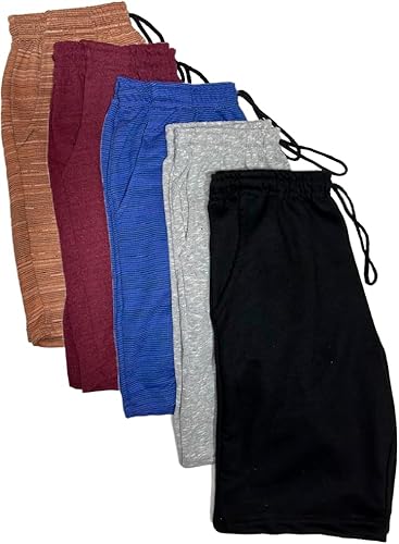 Kit 5 Bermudas Moletom masculino academia treinar dia a dia (BR, Alfa, GG, Regular, Regular, cores s