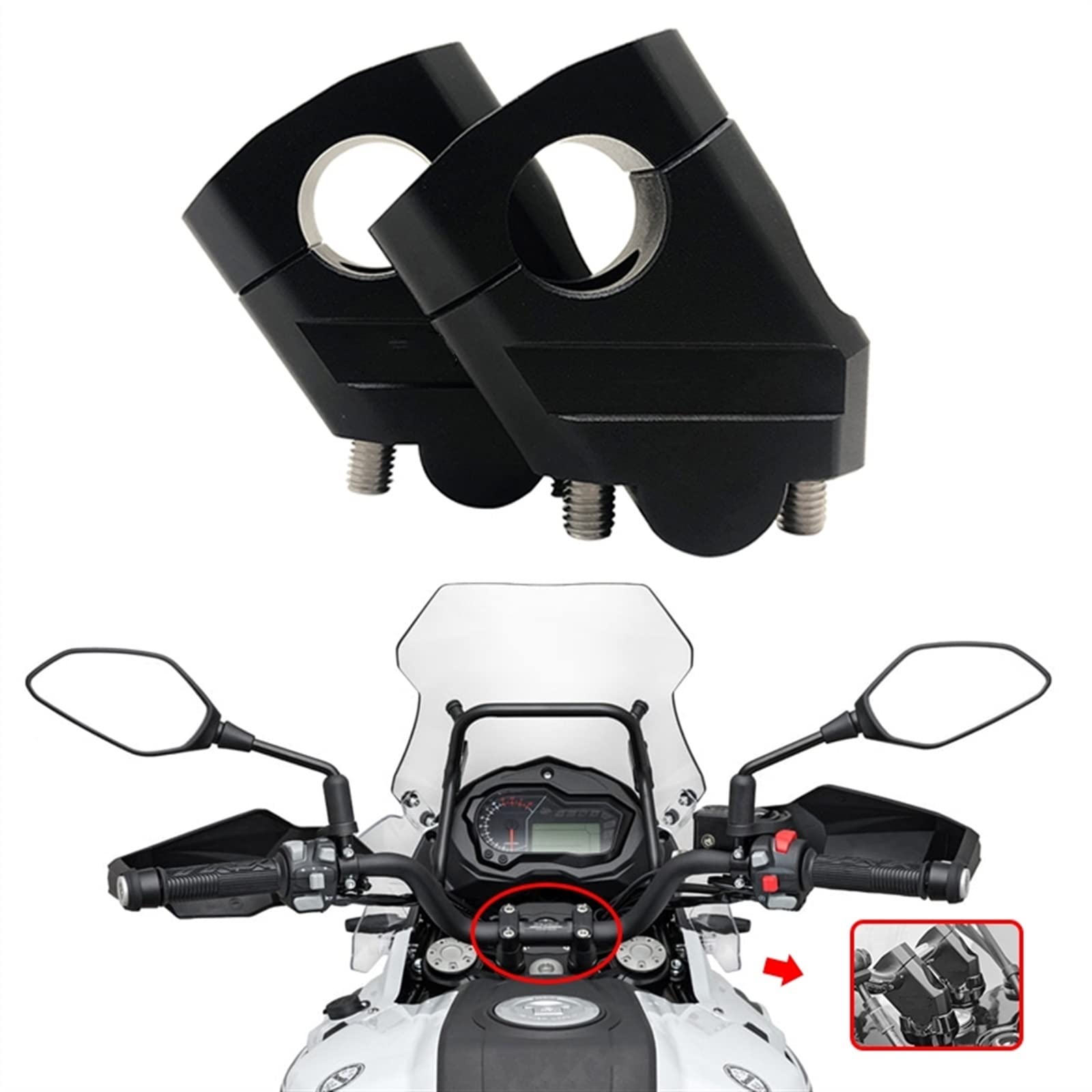 Rialzo Manubrio Moto Per TRK502/520X - In Alluminio, Altezza +30 Mm - Foto 10