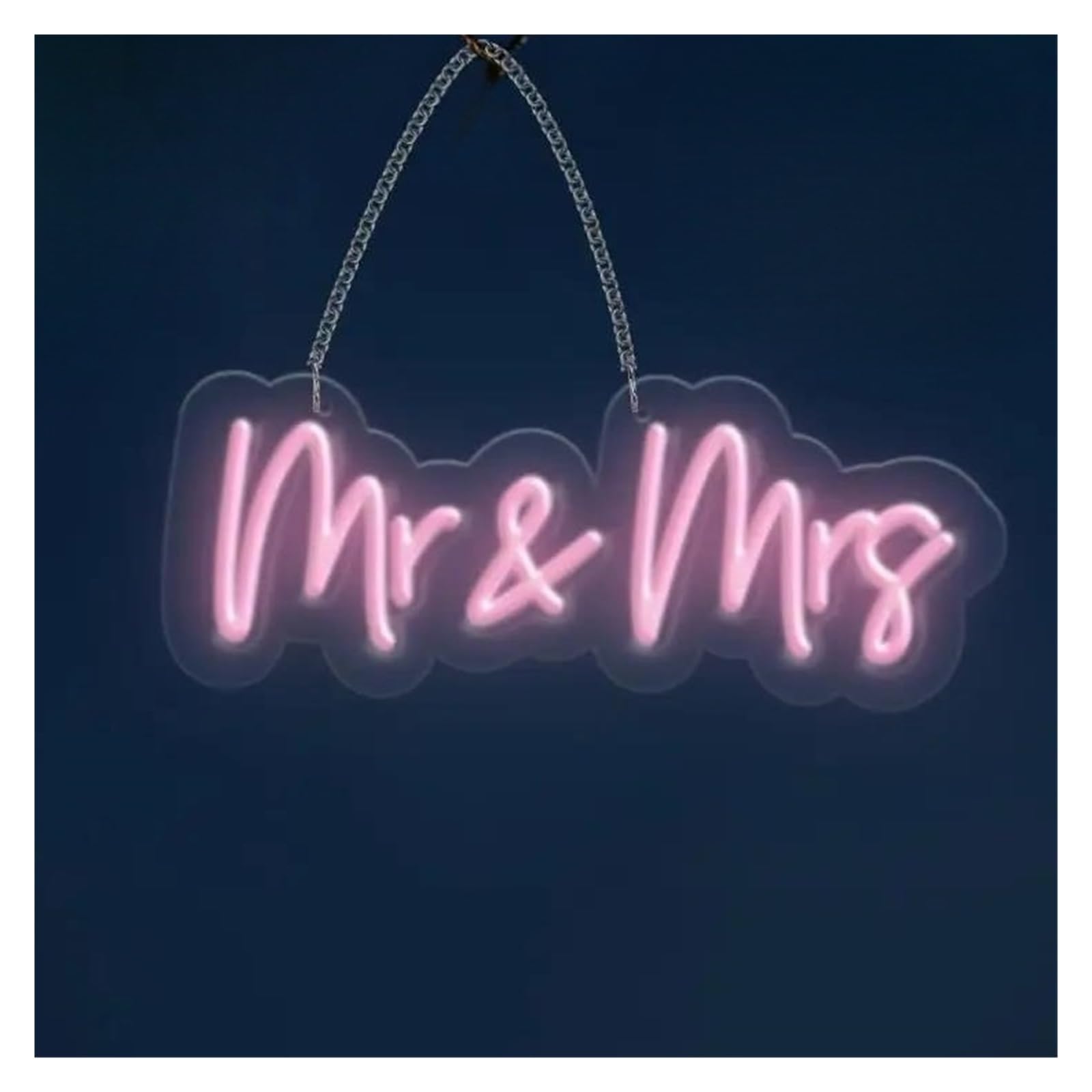 LEMST Sign Lamp Mr & Mrs Neon Sign Light Dimmable for Bedroom Bar Club Hotel Birthday Wedding Party Wall Decor 26.69cmx8.5cm