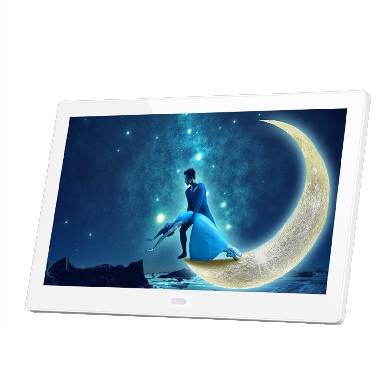 Cadre photo numérique 7 pouces LED écran électronique lecteur vidéo blanc HD