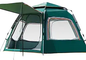 Barraca de Camping 6-8 Person Tenda de Acampamento Pop-up Automática com 2 Portas e 4 Janelas