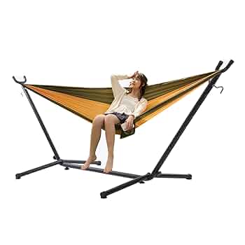 Amazon.co.jp: 自立式 ハンモック スタンドの庭の屋外の屋内