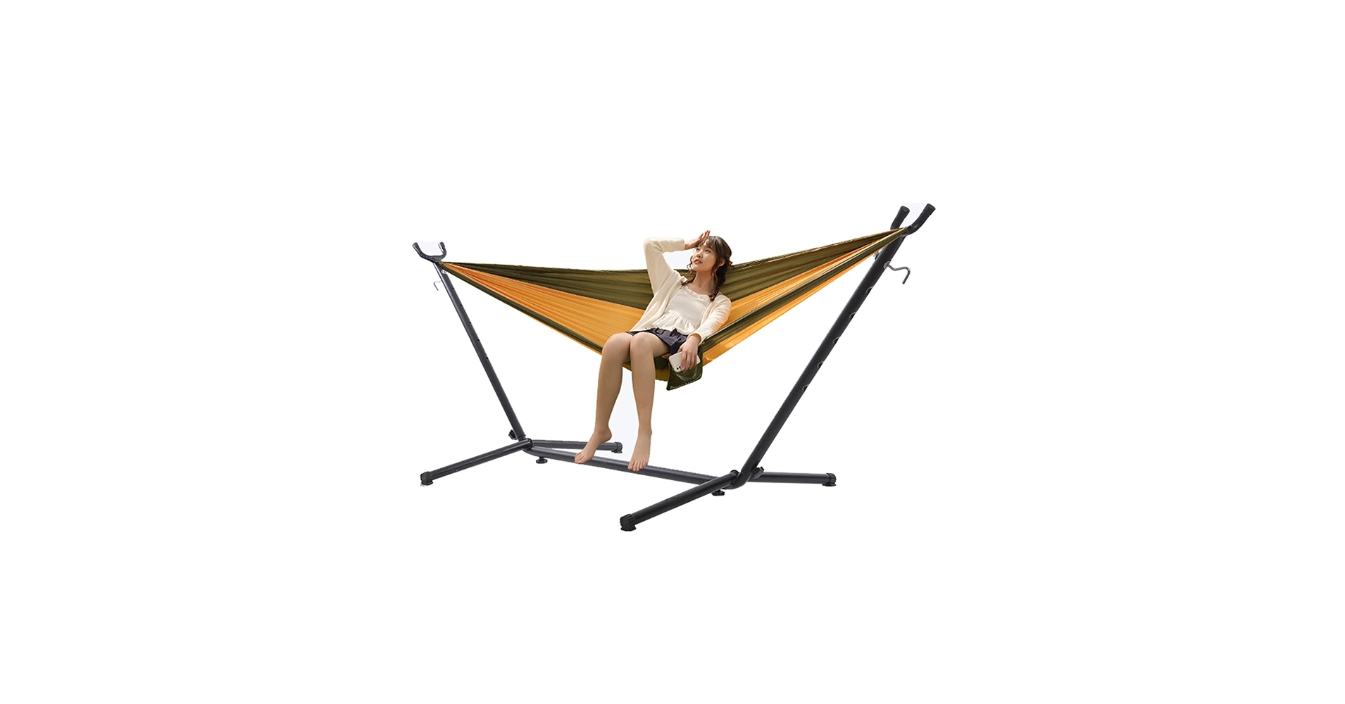 Amazon.co.jp: 自立式 ハンモック スタンドの庭の屋外の屋内