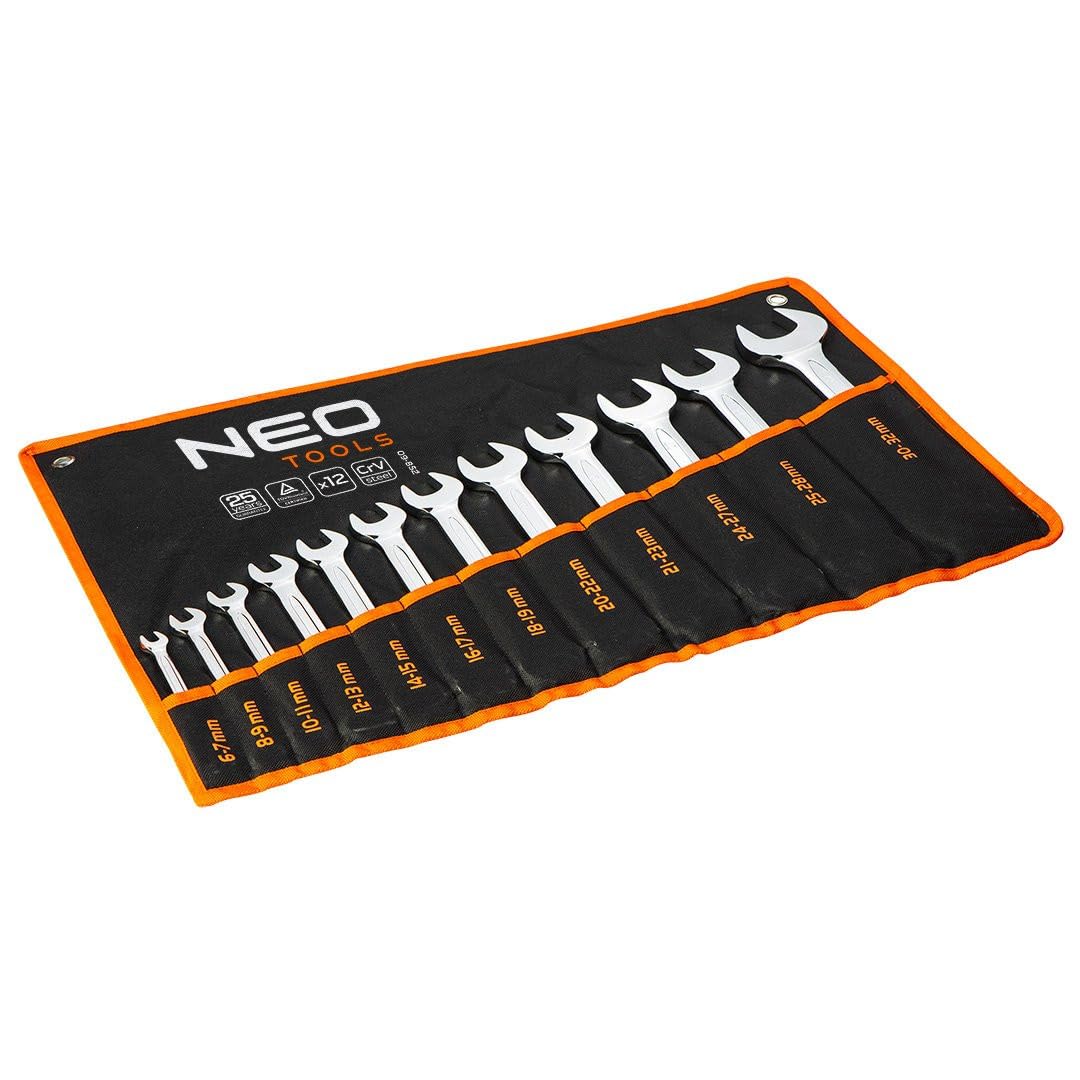 Klucze p³askie dwustronne 6-32 mm, zestaw 12 szt. NEO TOOLS 09-852