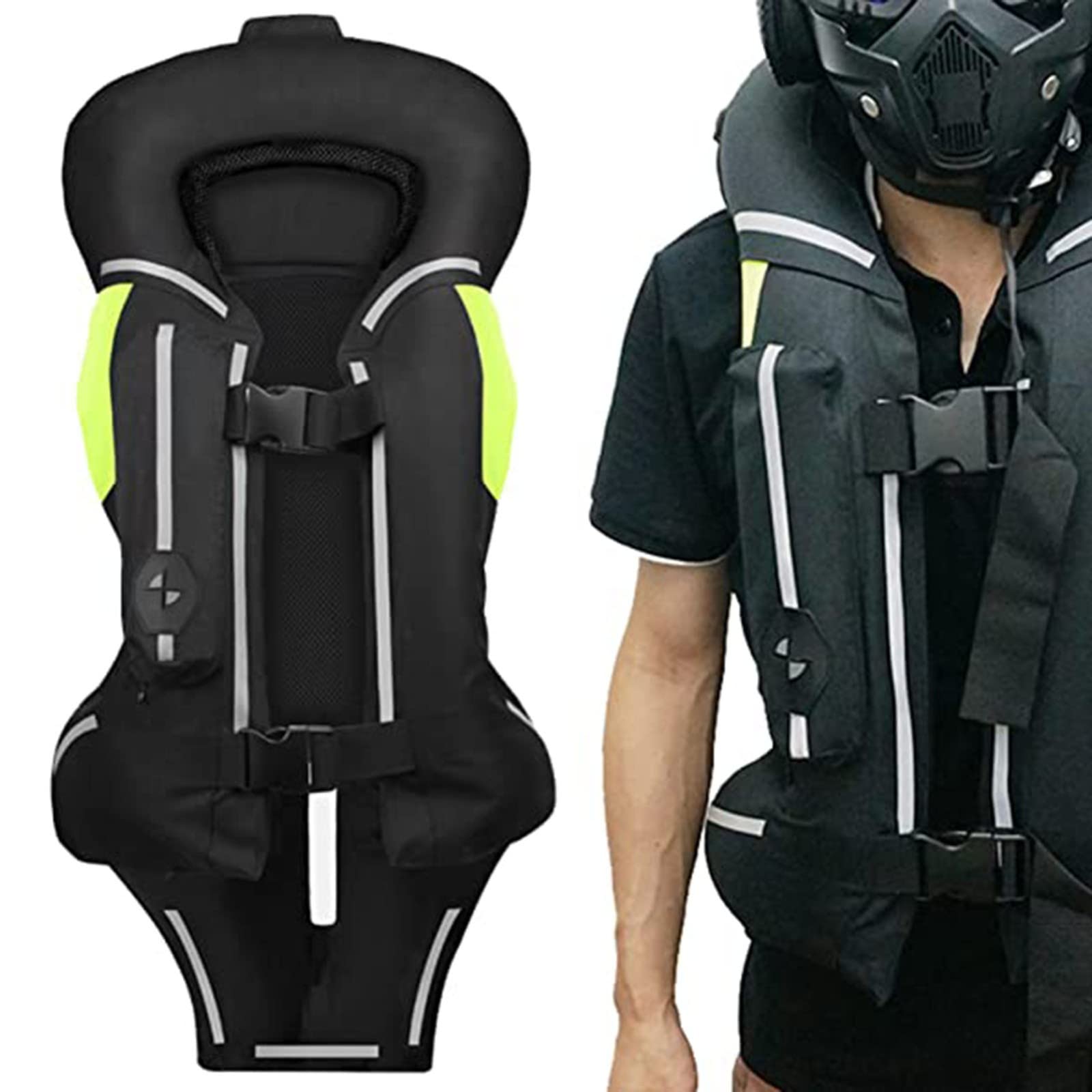 Motorrad Airbagweste Für Männer Und Frauen, Motocross-Airbag Reitjacke Mit Reflexstreifen, Moto Airbag Für Erwachsene A,XXL