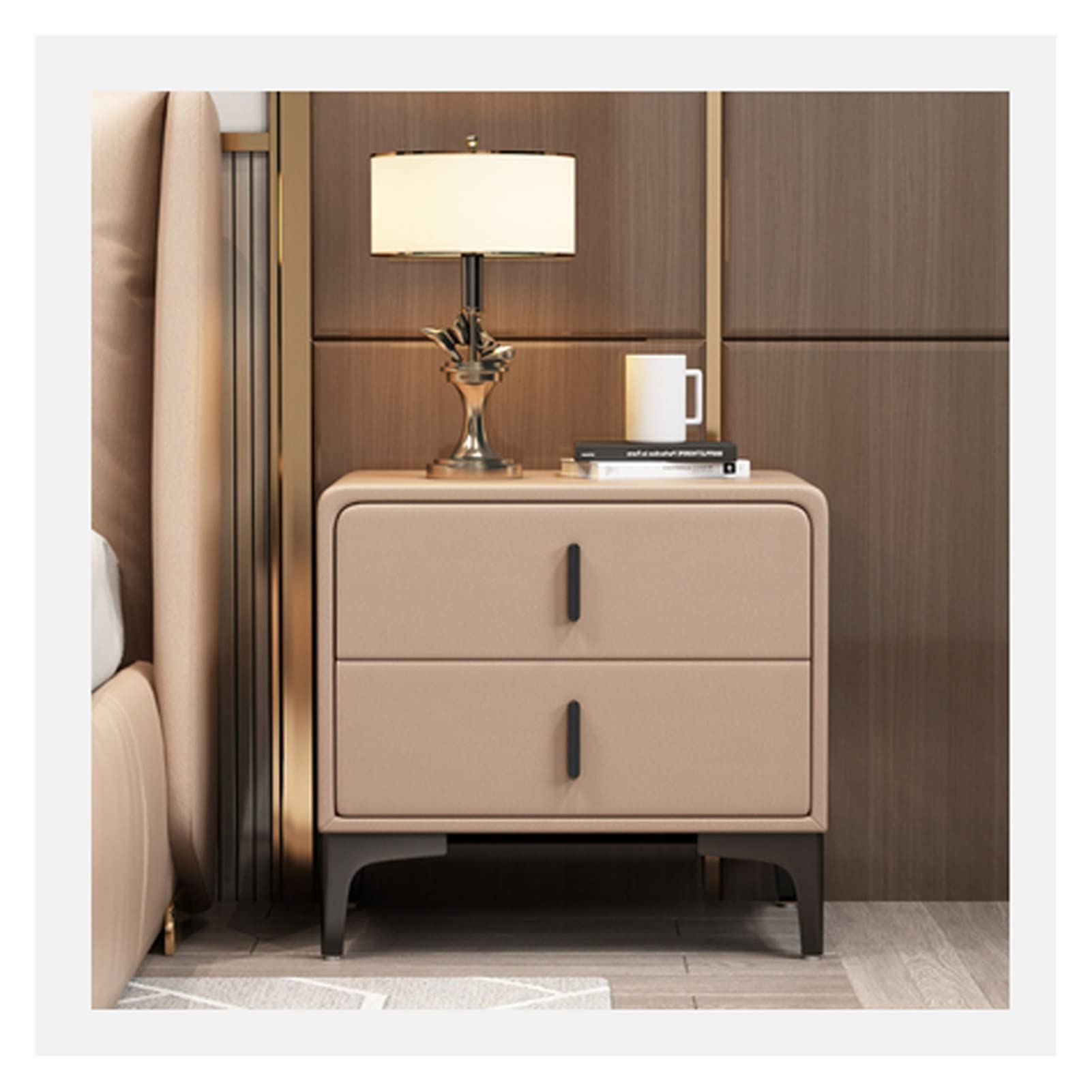 ZJHFFFG Nightstand Storage Unit Bedside Table Simple Modern Small Bedside Cabinet Wood Storage Cabinet Living Room Study Storage Cabinet Bedside Table