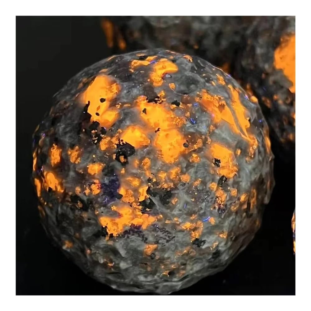 BKGWCSOR 1pc 5cm Crystal Stone Ball Crystals Flame Stones