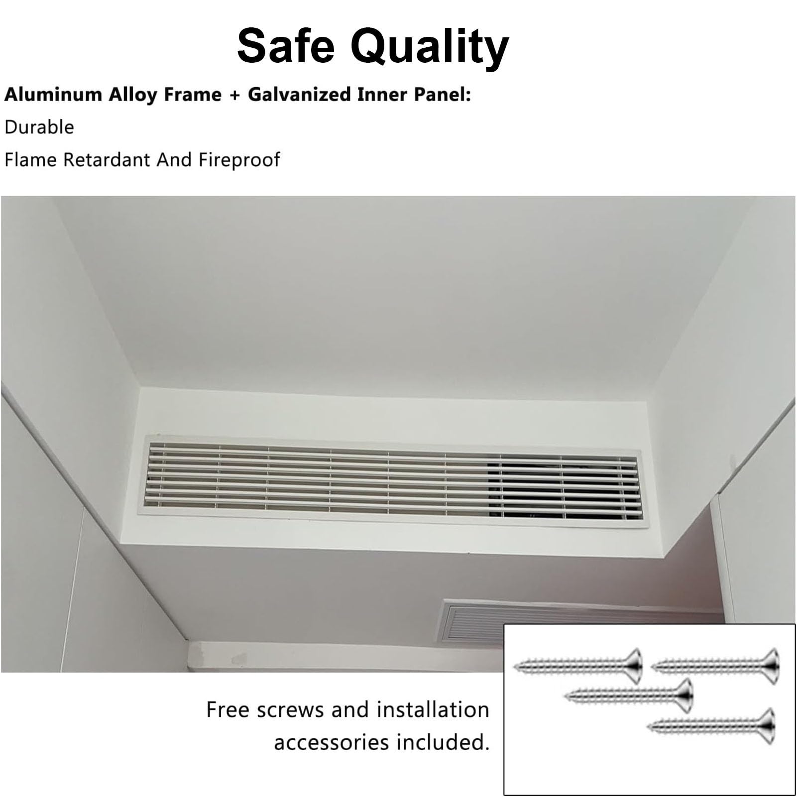 Lüftungsgitterabdeckung schwarz 500x500mm für Wand & Decke - Belüftung