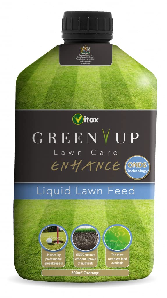 (x4) Vitax 5GEL3 Green Up Lawn Care Enhance Liquid Lawn Feed 200sqm