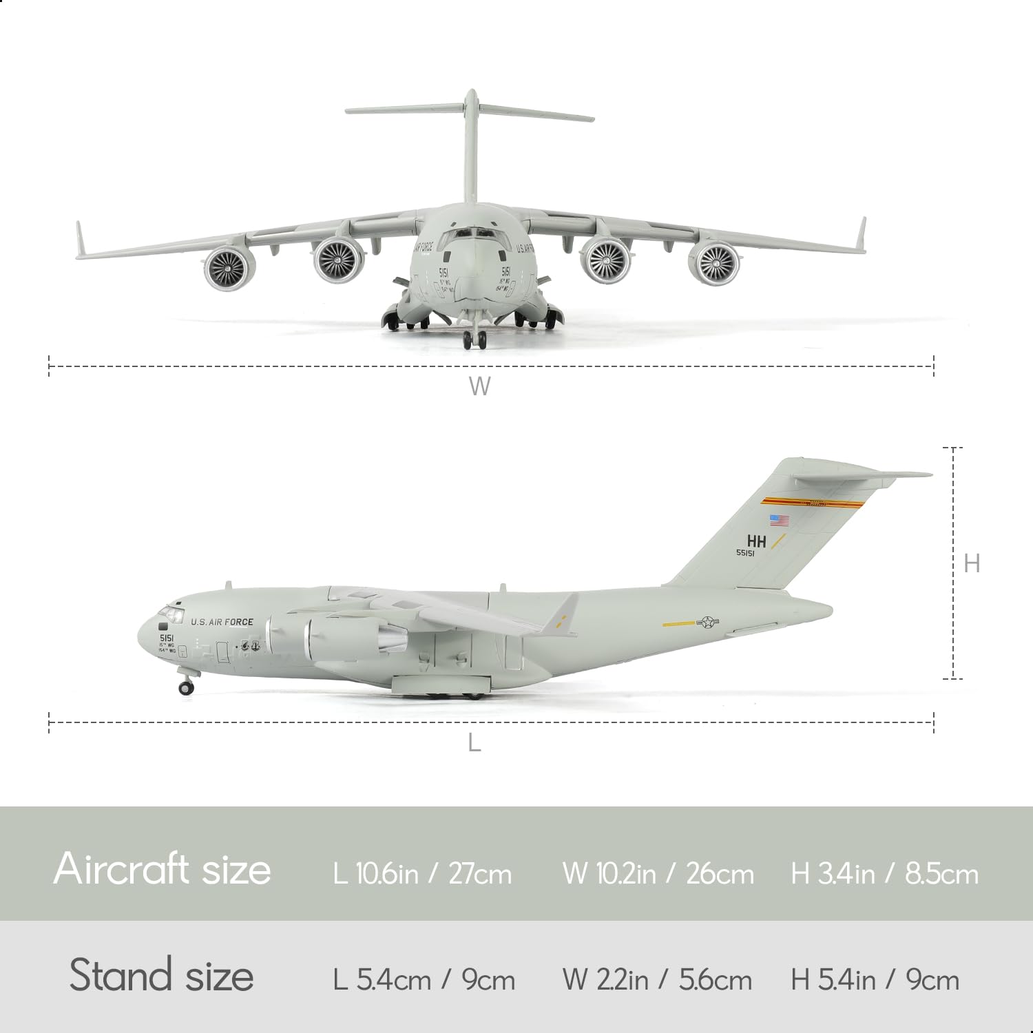 Amazon.co.jp: NUOTIE 1/200 C-17 グローブマスターⅢ スタンド付き