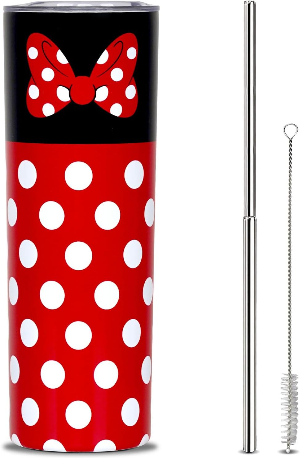Cartoon Mouse Skinny Tumblers for Adults Cartoon Gifts for Women Adults 20 Oz Reusable with Lid and Straw Stainless Steel Insulated Travel Coffee Mug Cup