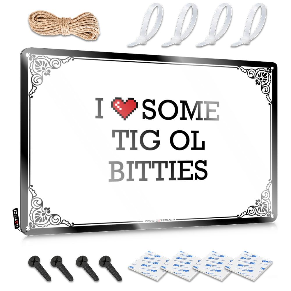 Country Vintage Poster, Fun Collection I Love Some Tig Ol Bitties | Farmhouse Outdoor Decor(30X40CM)