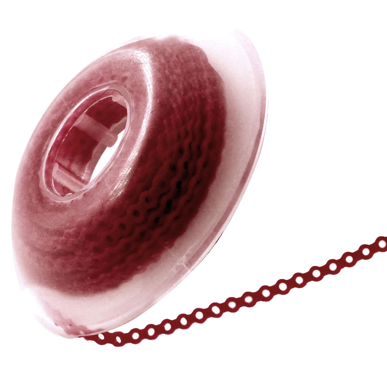 LA MIERE 1 Roll Orthodontic Rubber Chains, Braces Power Chains consisted force in closed, short, long 15'' spools (short, 0.136’’(3.3mm), Wine)