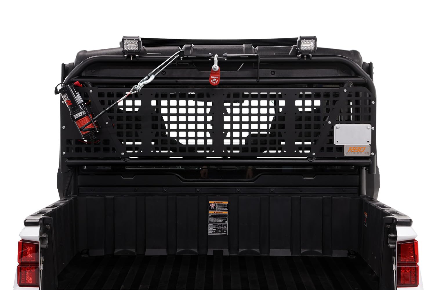 Razorback Offroad UTV SidePuller Winch Rack | Compatible with Polaris Ranger XP | UTV Headache Rack 2,000lbs Capacity, 180° Winching | 2 Wireless Remotes | Includes 4,500lb Rated Snatch Block