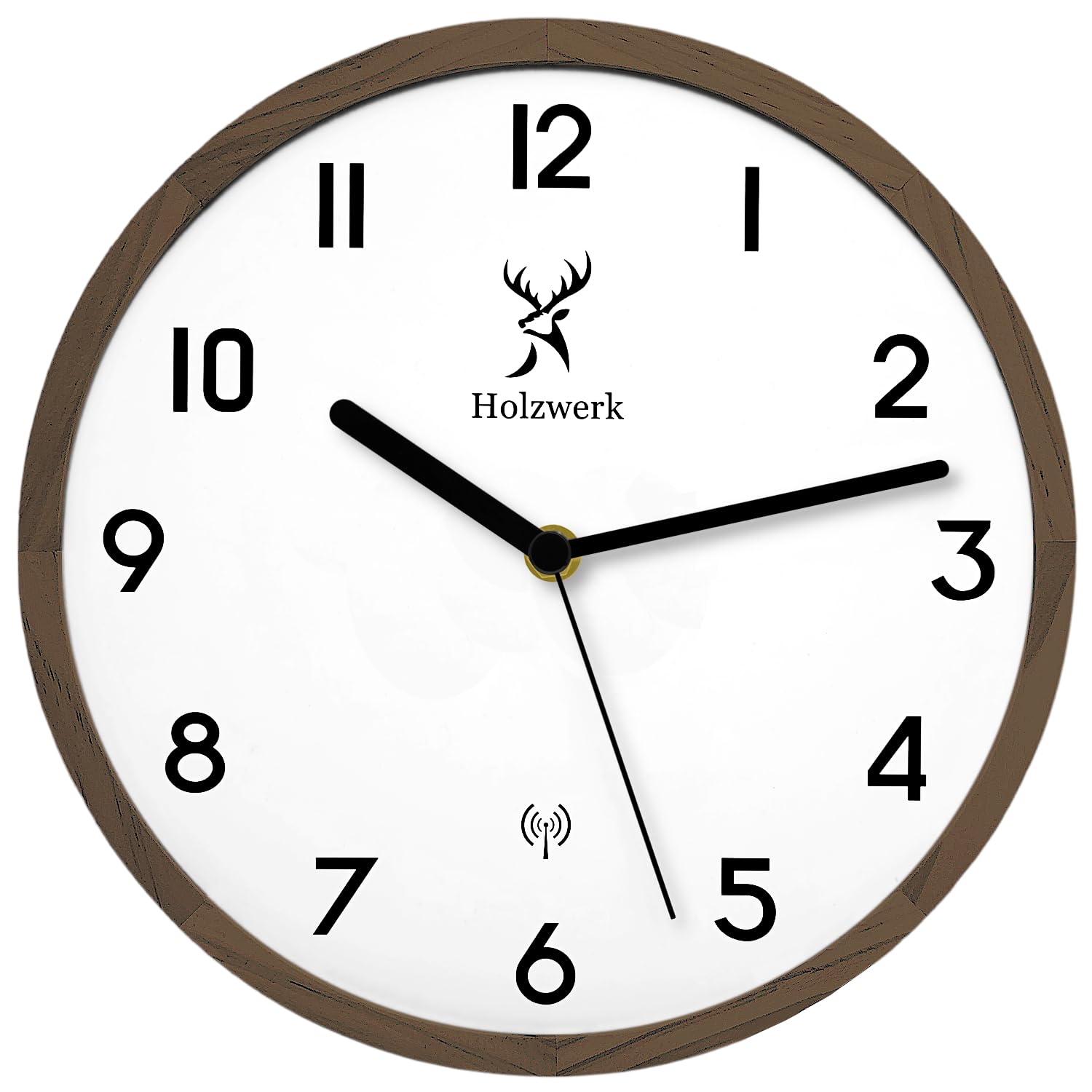 funk wanduhr holzrahmen