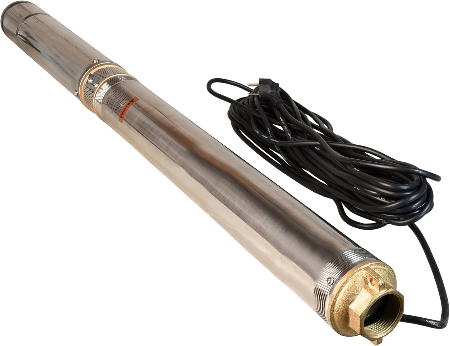 Pompa Sommergibile d'Acqua per Pozzo Profondo 3,5" ZEN 3/24 con Inverter - Pompa Sommersa in Acciaio Inox - Resistente alla Sabbia - con Scatola di Controllo Esterna, 1500 W, 6300 l/h, 127 m, 12,7 Bar