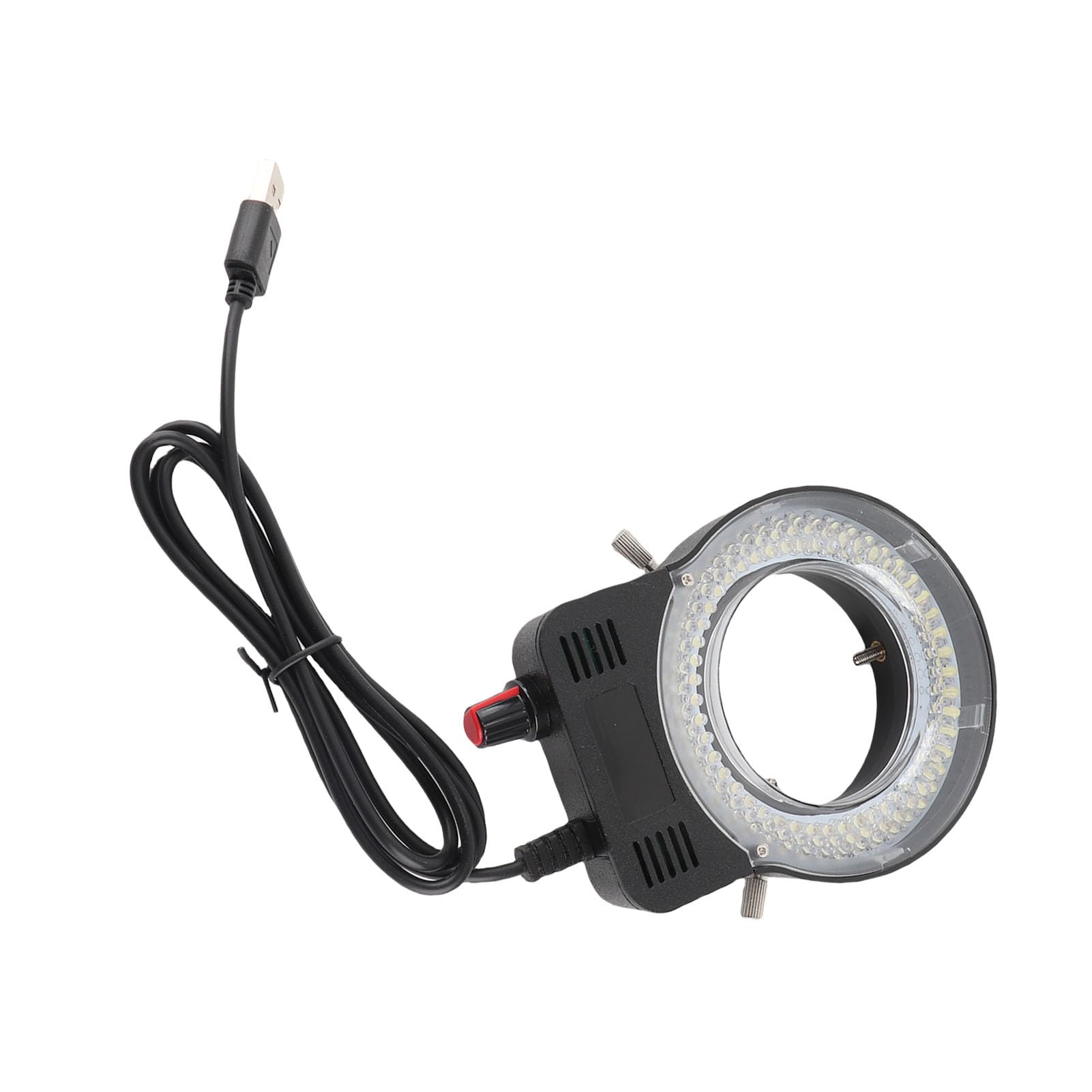 144 LED Ring Light for Stereo Microscope, 4W LED Microscope Ring Light with Adjustable Brightness, USB Powered Microscope Lamp