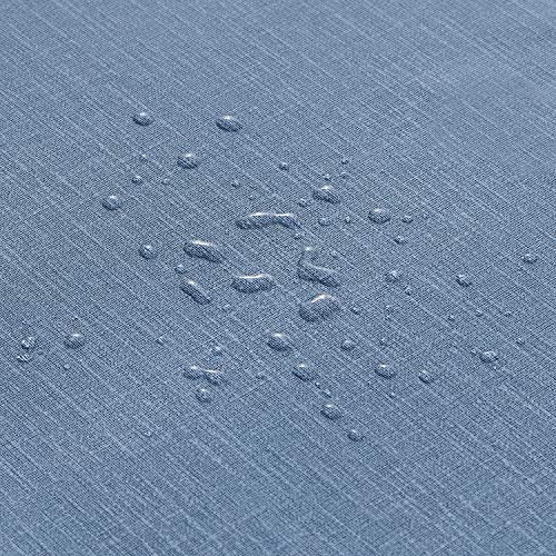 Image of NLMUVW Blue Vinyl Tablecloth for Rectangle, Heavy Duty PVC Table Cloth Waterproof Oil Proof Wipe Clean Table Cover for Kitchen Dining Picnic, 54 x 78 Inch