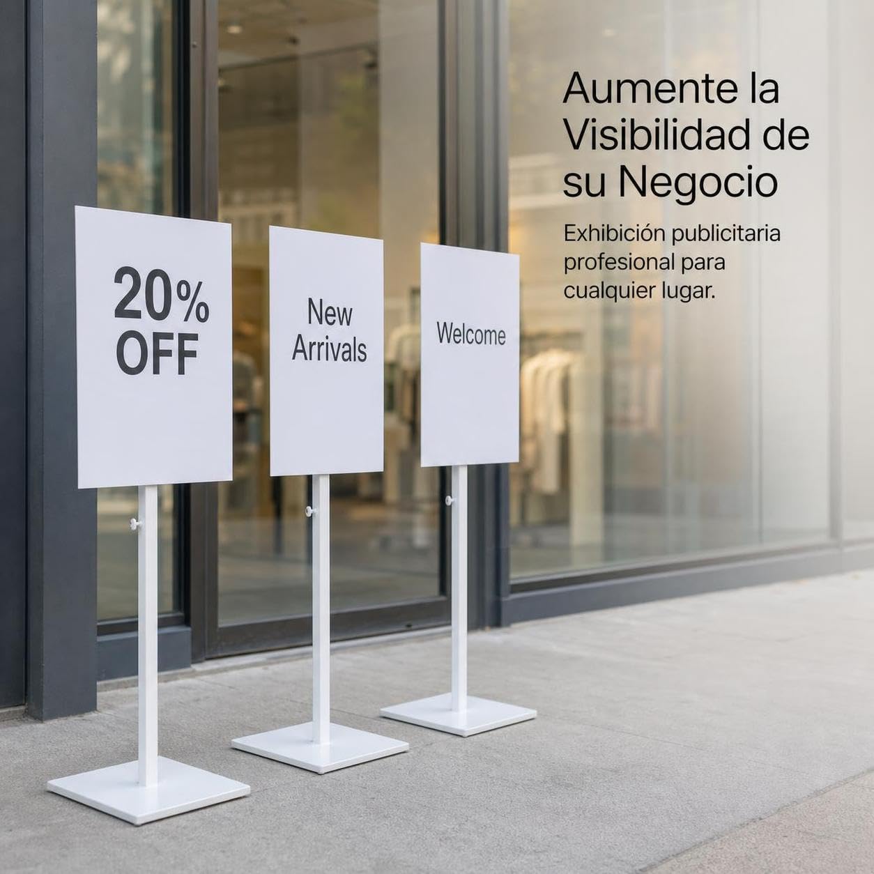 para Carteles Metal Ajustable, Exhibición para Anuncios y Publicidad, para Ferias