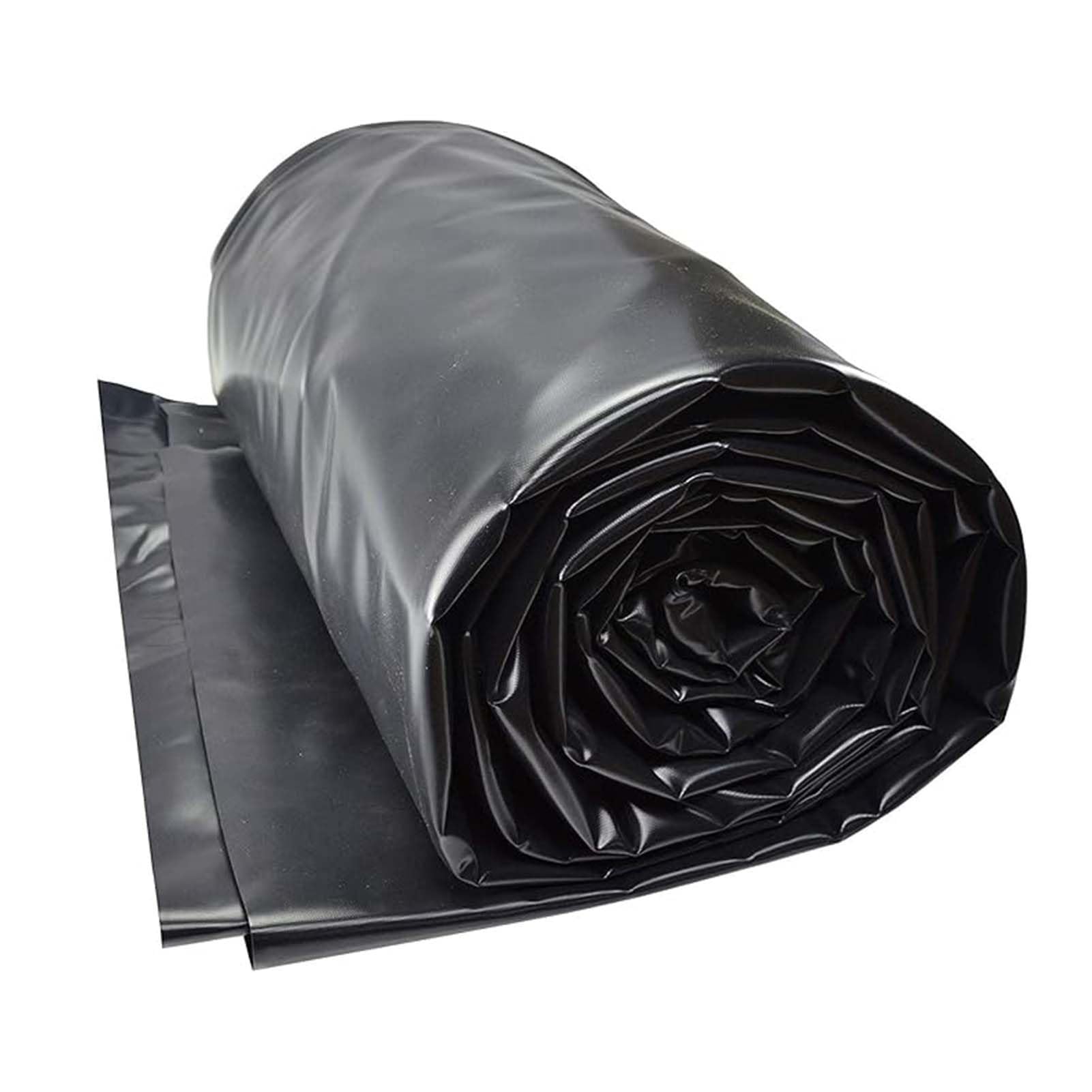 Whnoorher 4x5m 5x6m 6x7m 7x8m 8x10m Pond Liner, Black Rubber Koi Pond Liners UV and Weather Resistant Swimming Pool Film Tarpaulin for Artificial Lake/Agricultural(6x9m(19.7x29.5ft))