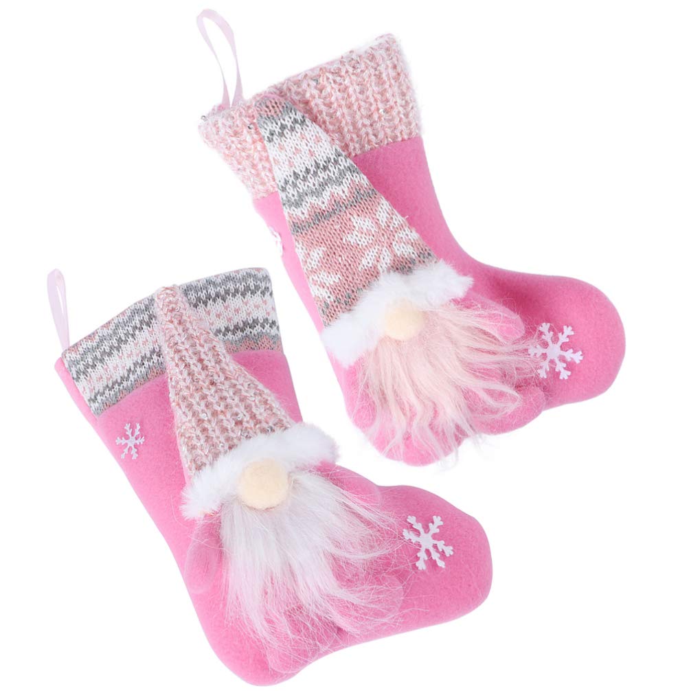 NUOBESTY 2 Piezas Calcetines Navideños Relleno De Calcetín Navideño Adornos Decoración De Calcetín De Santa Medias Navideñas Calcetín Decorativo De Navidad Tela No Tejida Gigante