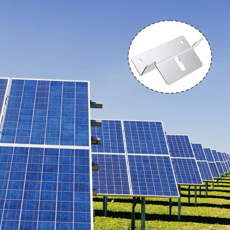 Lot de 8 supports de panneau solaire Z avec écrous/vis, support de montage pour panneau solaire, camping-car, caravane, bateau, pour montage sur toit, panneau solaire, argenté