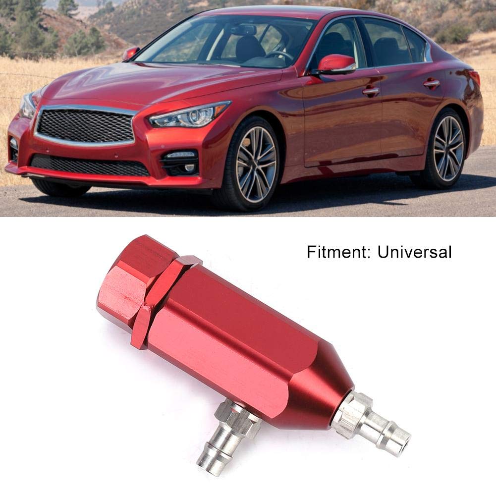 Controller Turbo Boost, Qii lu Regolatore per turbocompressore per auto, Regolatore boost PSI universale 1-30psi a ciclo chiuso regolabile manualmente(Rosso)