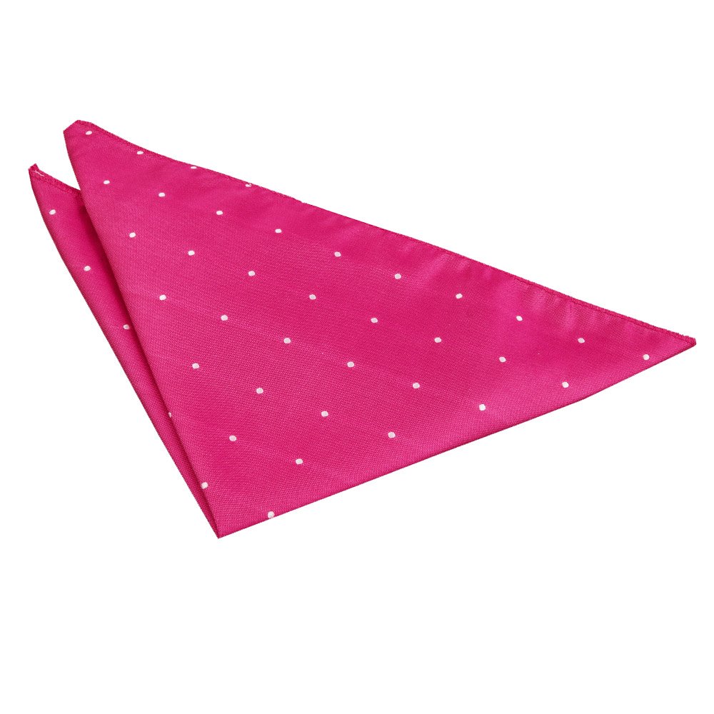 Dqt Men's Pin Dot Hot Pink Pink Solid Plain Stripe Floral Paisley Polka Dot Pocket Square
