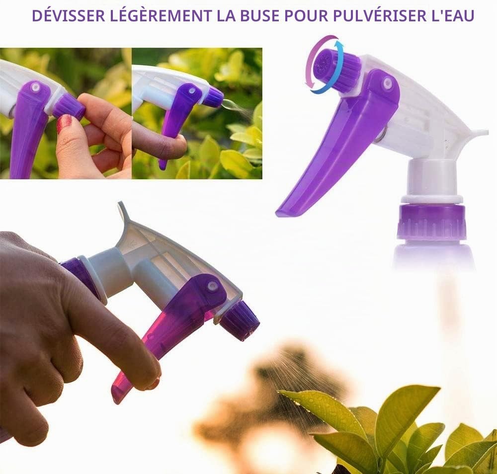 KAHEIGN 10Pcs Outils de Jardinage, Impression De Fleurs Violettes Outil à Main De Jardin Pelle à Manche Ergonomique Et Sécateur, Râteau, Pulvérisateur D'eau, Cadeaux De Jardinage Pour Femmes, Hommes