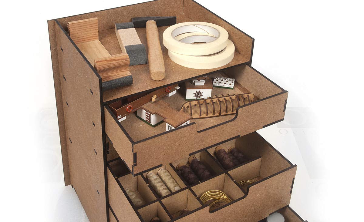 Taller mueble organizador + módulo cajonera