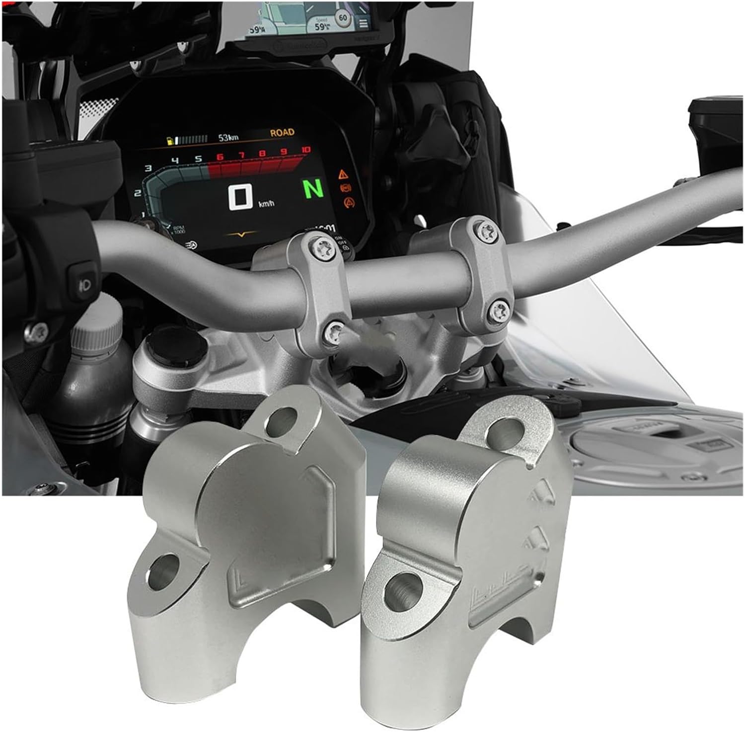 Handlebar Bar Risers for BMW for R1200GS for LC for Adventure for R1250GS for ADV for R1250GS Suitable Motorcycle 32MM Handle Rod Riser Clamp Extension Handle Adapter Bar Mount Clamp Risers