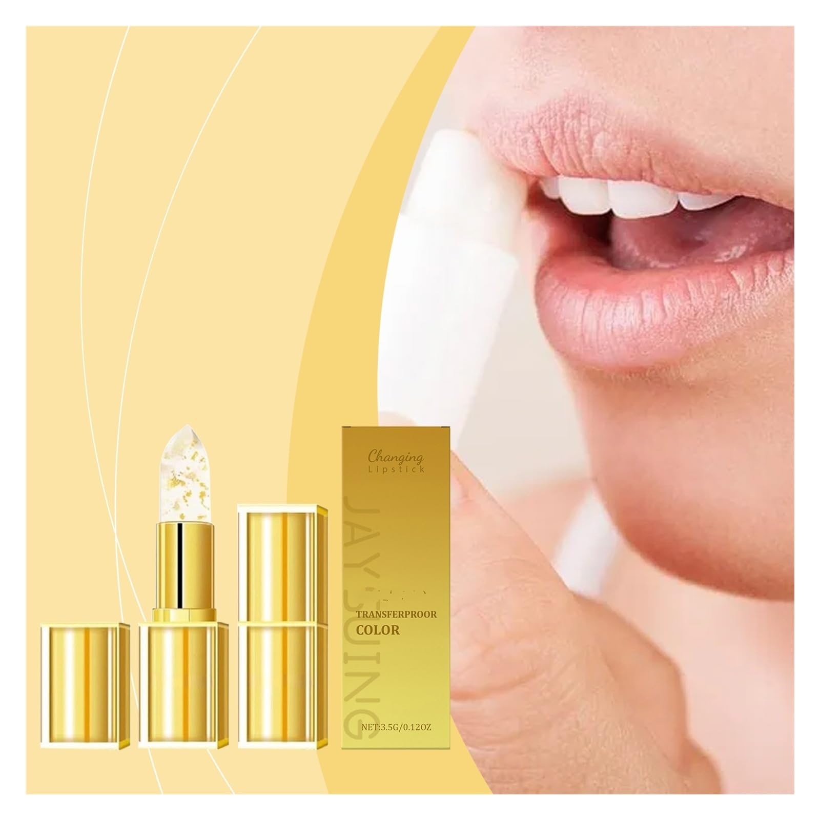 Balsamo for labbra colorato da 3,5 g, for un look naturale senza trucco che illumina la carnagione durante gli spostamenti quotidiani(4pcs)