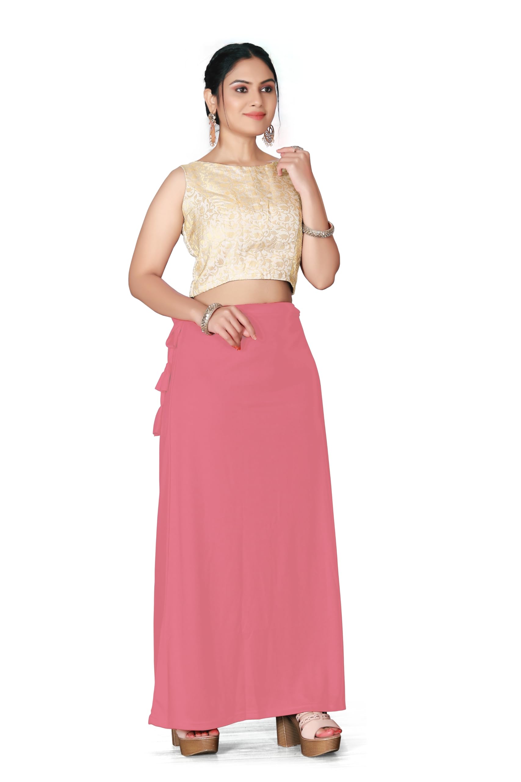 TFC Pink Lycra Saree Shapewear Petticoat for Women, Cotton Blended,Petticoat,Skirts for Women,Shape Wear Dress for Saree-image-46