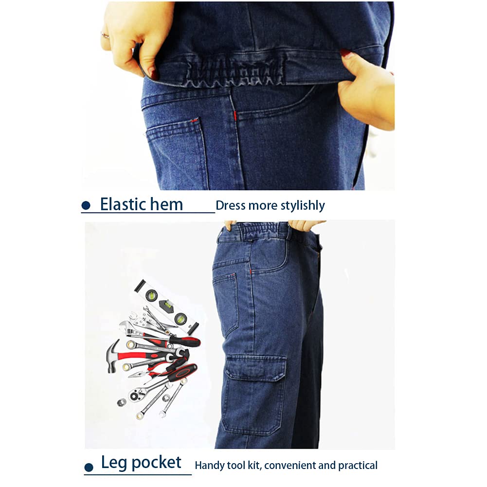 Mono De Trabajo, Soldador Ropa Trabajo, Puro Algodón Usable Anti-Quemaduras Adecuado para Una Variedad De Trabajadores.,L