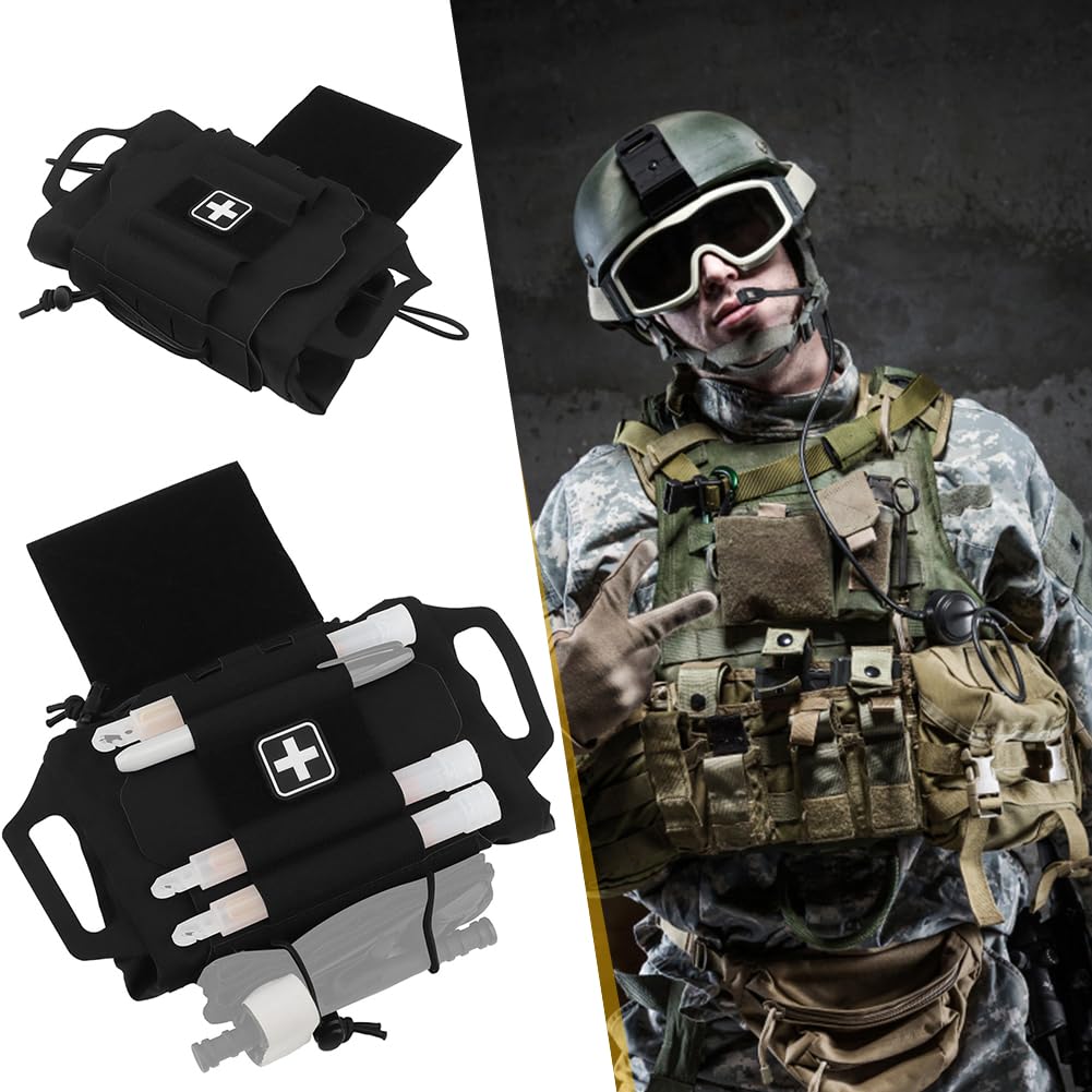 Paquete de botiquín de primeros auxilios de despliegue rápido/rápido, bolsa militar táctica, botiquín médico de despliegue rápido táctico para viajes en coche militar táctico, sende