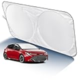 2025 IAQWE Windshield Sun Shade for Car Front Window, Thickened 65 x 32in Foldable Sun Visor Protector Blocks UV Rays and Heat, Keeps Your Vehicle Cool Fit for Car, Truck, SUV