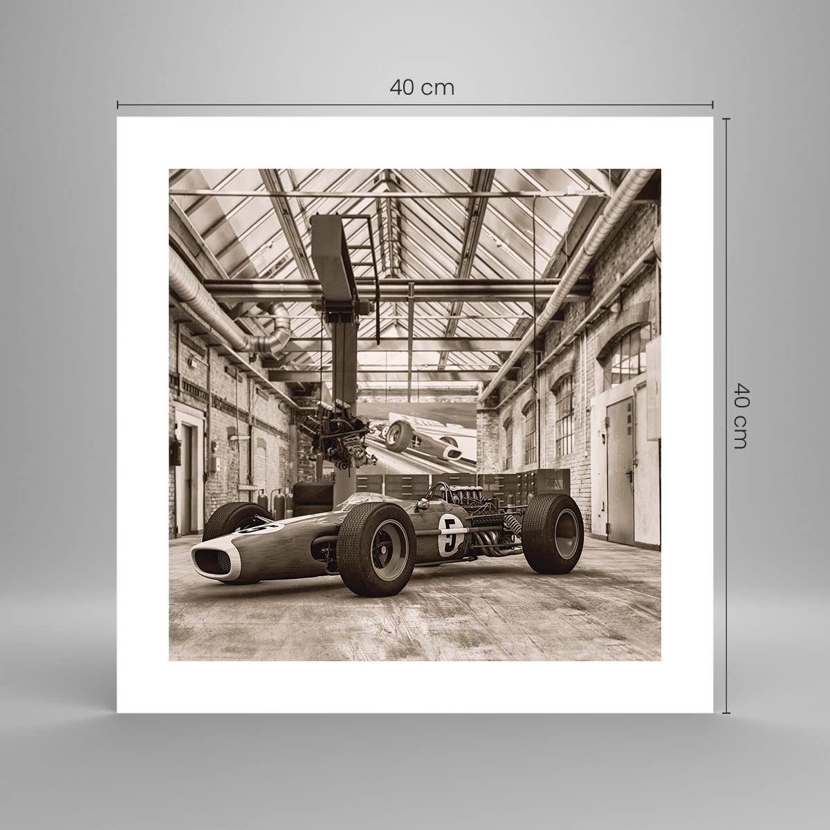 Wandposter Formel 1 Retro Design – Kunstdruck 50x70 Cm, Matt, Ohne Rahmen Für Wohnzimmer & Küche