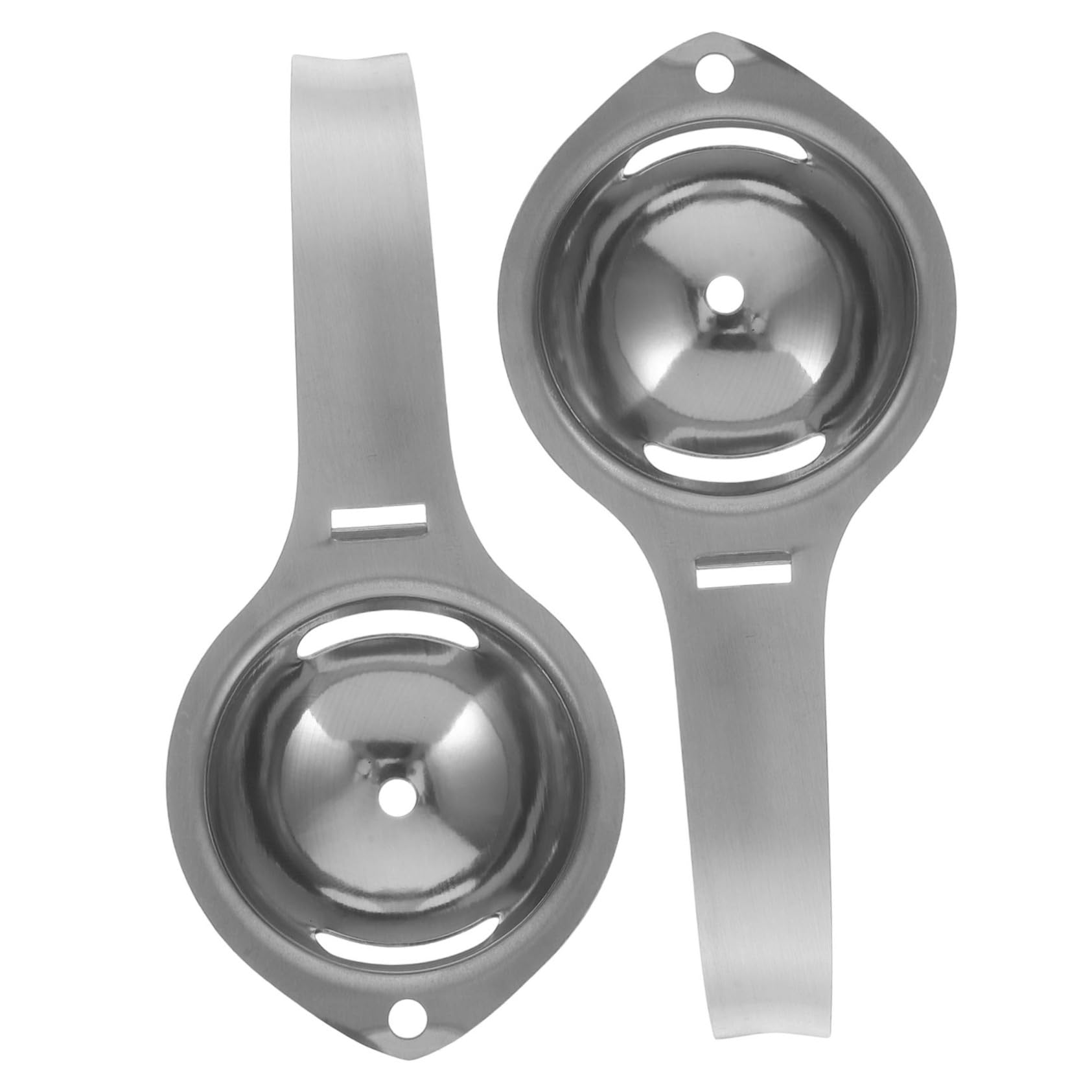 MUCKLILY 2Pcs Stainless Steel Egg Separator Tool Egg Yolk White Divider Kitchen Gadget for Baking and Cooking Easy to Clean Store for Precise Egg Separation